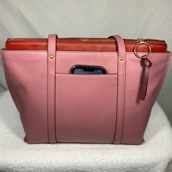 Coach Pink Leather May Tote Shoulder Bag - Picture 5 of 15